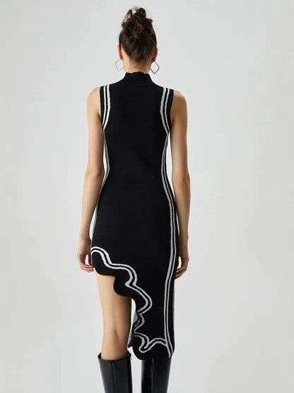 Valeria™ - Asymmetric knit dress 