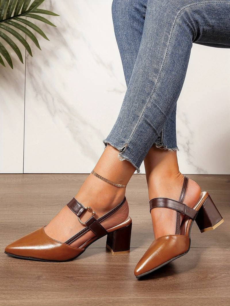 Bequeme Damen Sommer-Sandale mit lederbezogenem Absatz und rutschfester Sohle