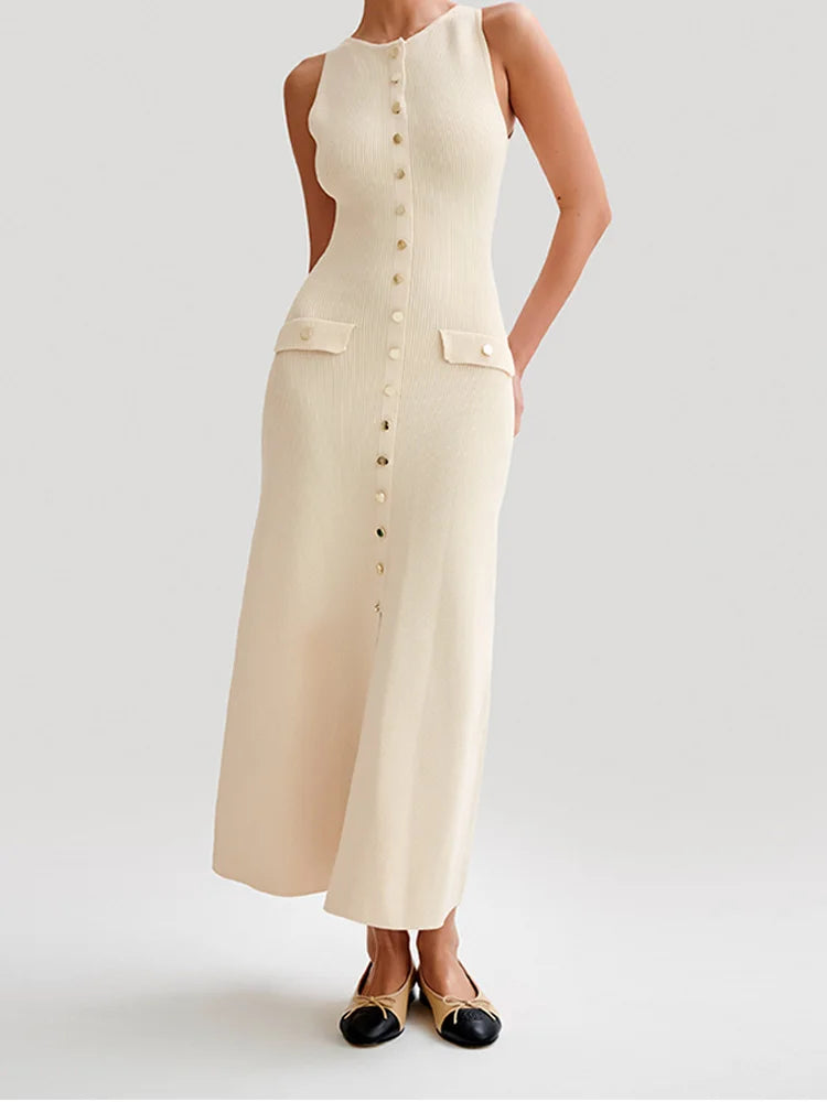 Sophia | Elegant sleeveless knitted dress