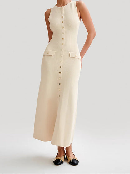 Sophia | Elegant sleeveless knitted dress