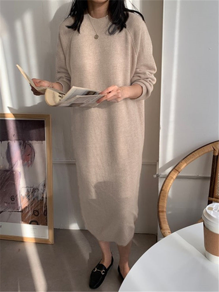 Frank™ - Cozy knit midi dress