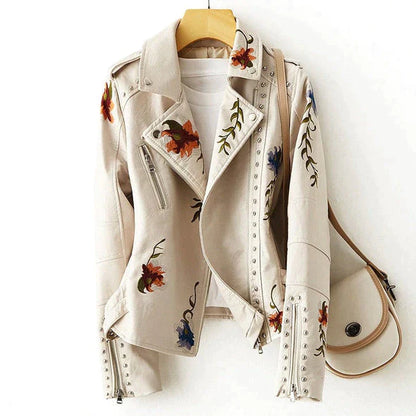 Arantique™ - Floral Leather Jacket [Last Day Discount] 