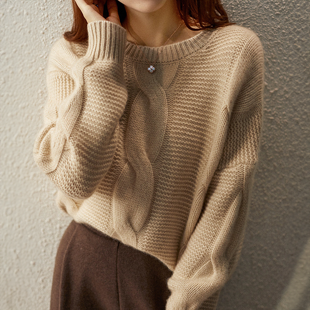 Keisha™ - Cashmere Couture Cable-Knit Sweater 