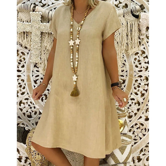 Felicia™ - Casual, loose cotton dress