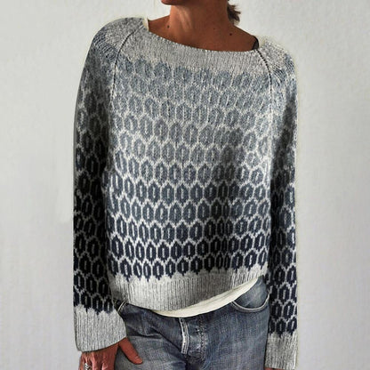 Noria™ - Grey sweater with details