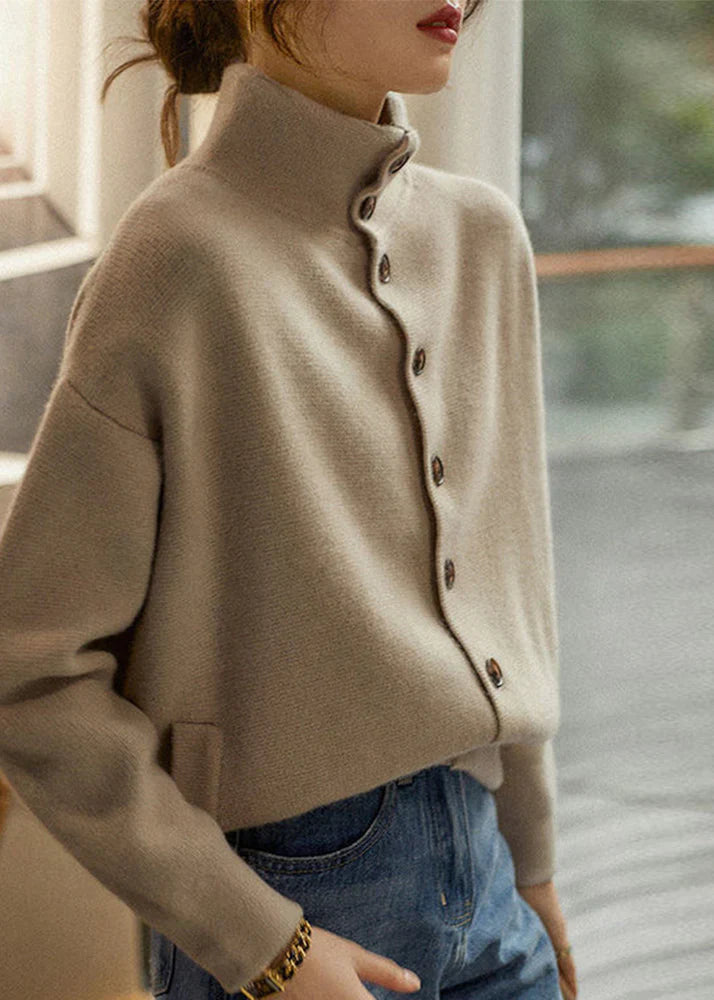 Elen™ | Button-front turtleneck sweater
