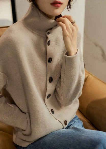 Elen™ | Button-front turtleneck sweater