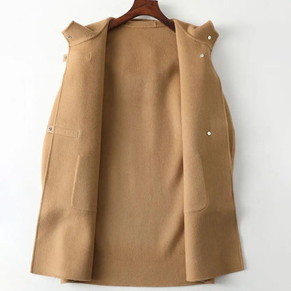 Eliza™ - Fashionable double-sided cashmere hooded jacket for women