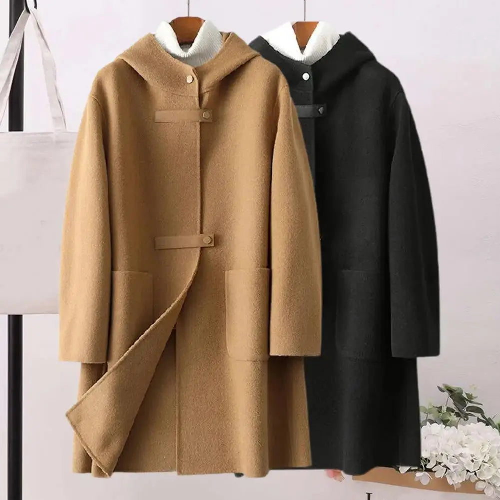 Eliza™ - Fashionable double-sided cashmere hooded jacket for women