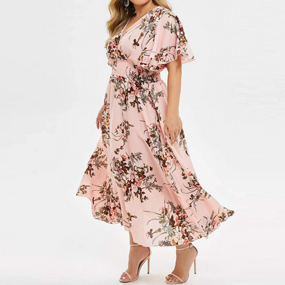 Clara™ - Long dress for women made of floral chiffon