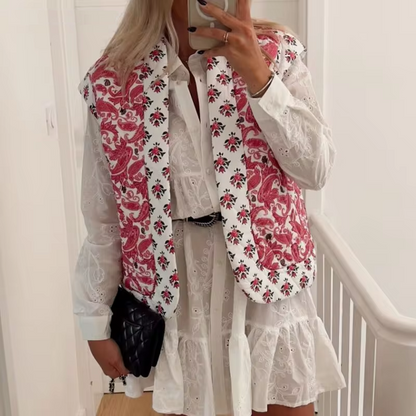 Gisela™ - Paisley Print Quilted Vest