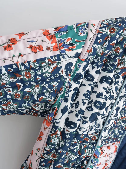 Gisela™ - Winter coat with floral pattern