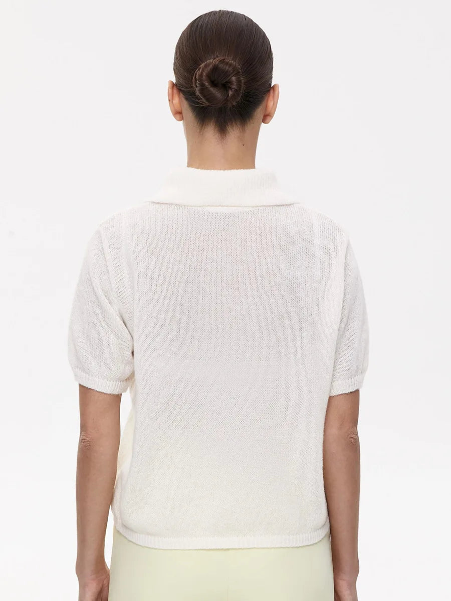 Frieda | Knitted polo sweater
