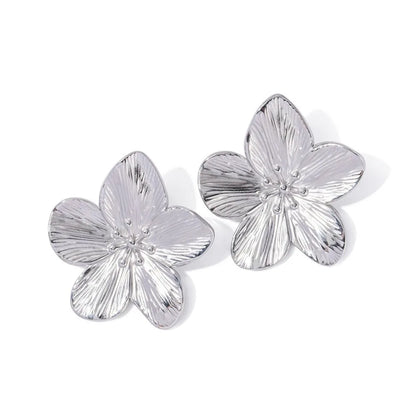 Elle™ - Hypoallergenic vintage flower stud earrings, 18k gold-plated