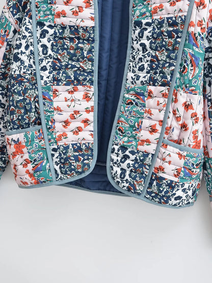 Gisela™ - Winter coat with floral pattern