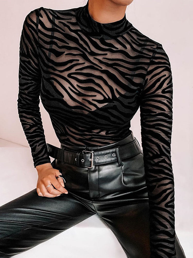 Ede™ – Elegant bodysuit with zebra pattern