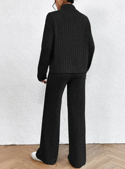 Margaux™ - Knitted trousers and turtleneck sweater for women