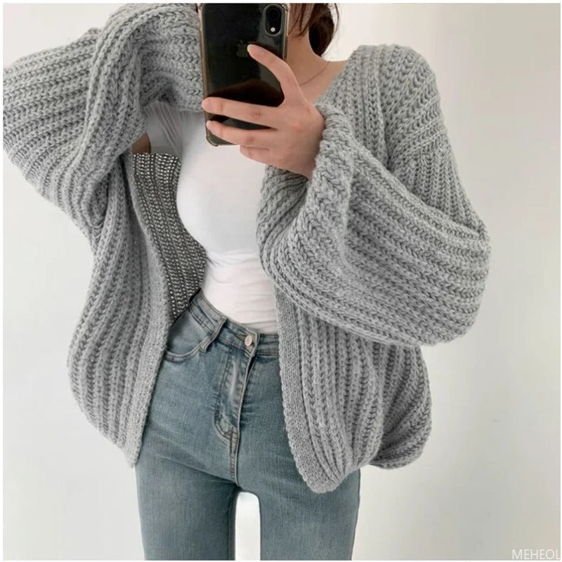 Ede™ – Casual knitted cardigan with oversized sleeves