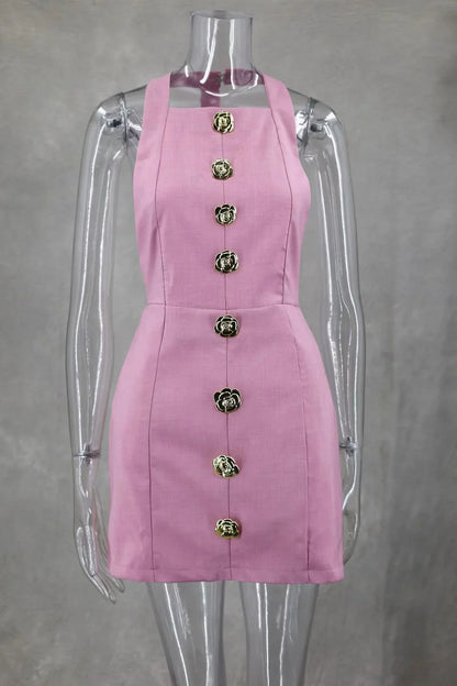 Elaina™ - Halter Mini Dress