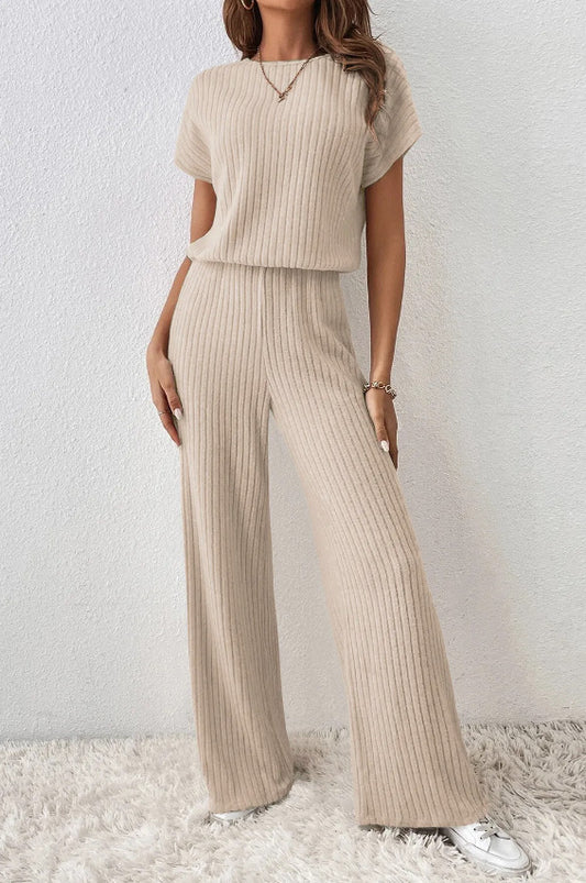 Zeke | Elegant ribbed knit two-piece set 
