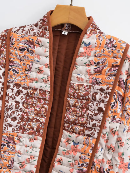 Gisela™ - Winter coat with floral pattern