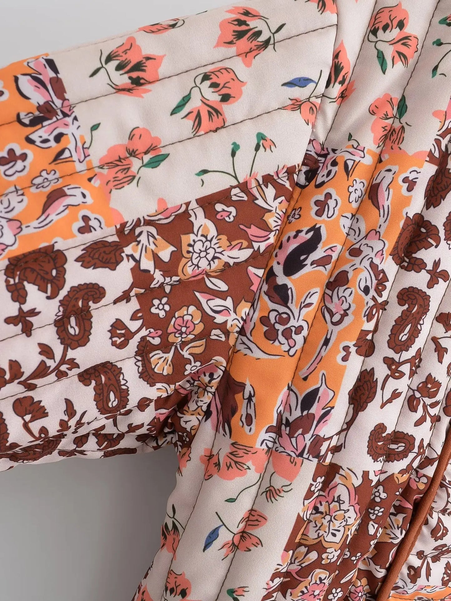 Gisela™ - Winter coat with floral pattern