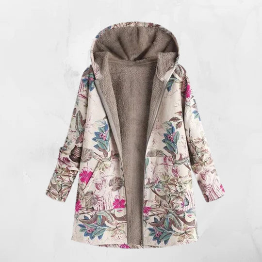Clarissa™ - Oversized printed hooded long-sleeved coat