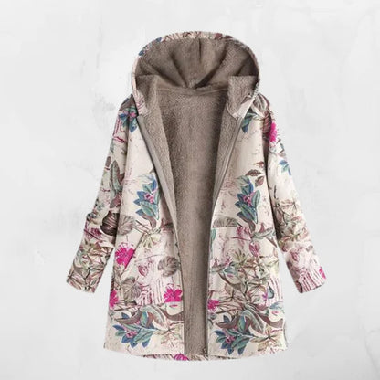 Clarissa™ - Oversized printed hooded long-sleeved coat
