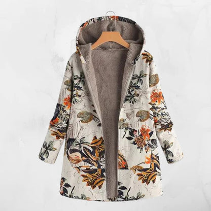 Clarissa™ - Oversized printed hooded long-sleeved coat