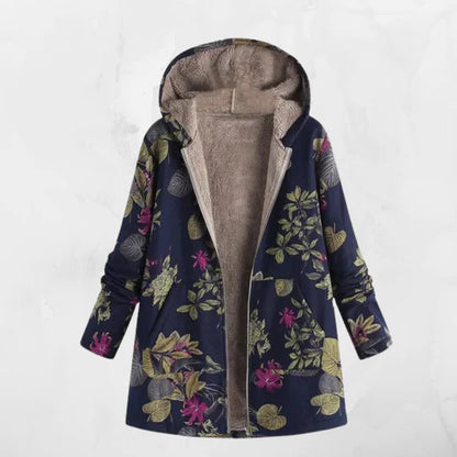 Clarissa™ - Oversized printed hooded long-sleeved coat