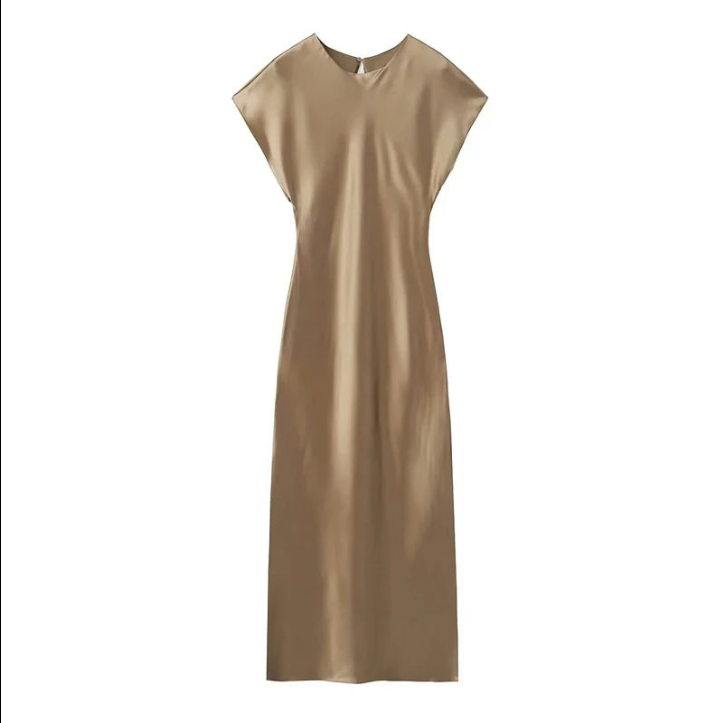 Sophia | Elegant satin midi dress