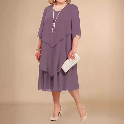 Oswald | Elegant chiffon dress with layered look