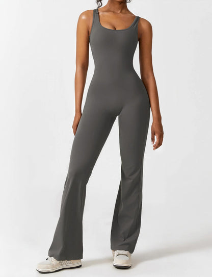 Anji™ - Crinkle Flared Jumpsuit