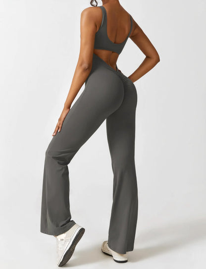 Anji™ - Crinkle Flared Jumpsuit