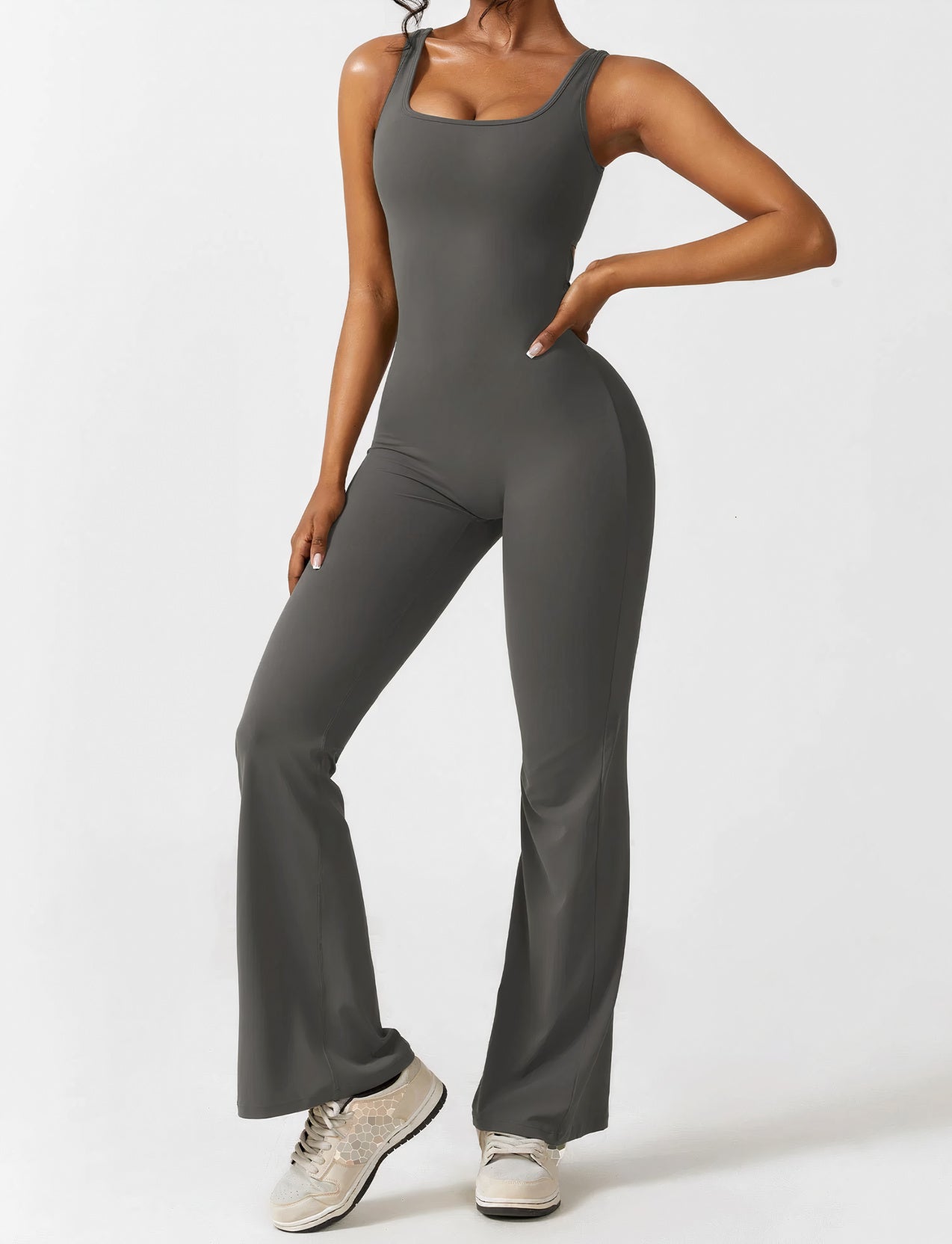 Anji™ - Crinkle Flared Jumpsuit