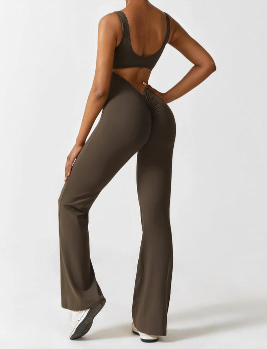 Anji™ - Crinkle Flared Jumpsuit