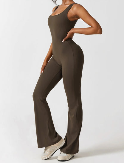 Anji™ - Crinkle Flared Jumpsuit