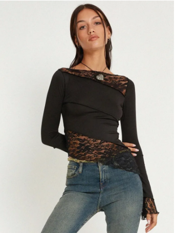 Gabbi™ - Sequenced Long Sleeve Pink Top [Last Day Discount]