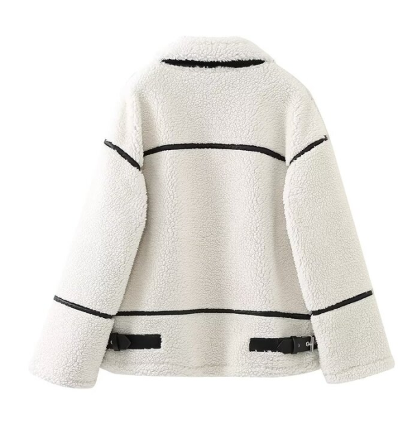 Mae™ | Women's short jacket with teddy fur