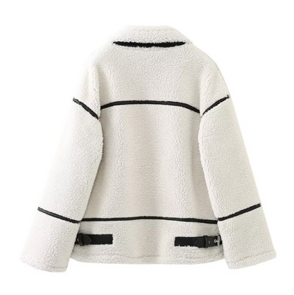 Mae™ | Women's short jacket with teddy fur