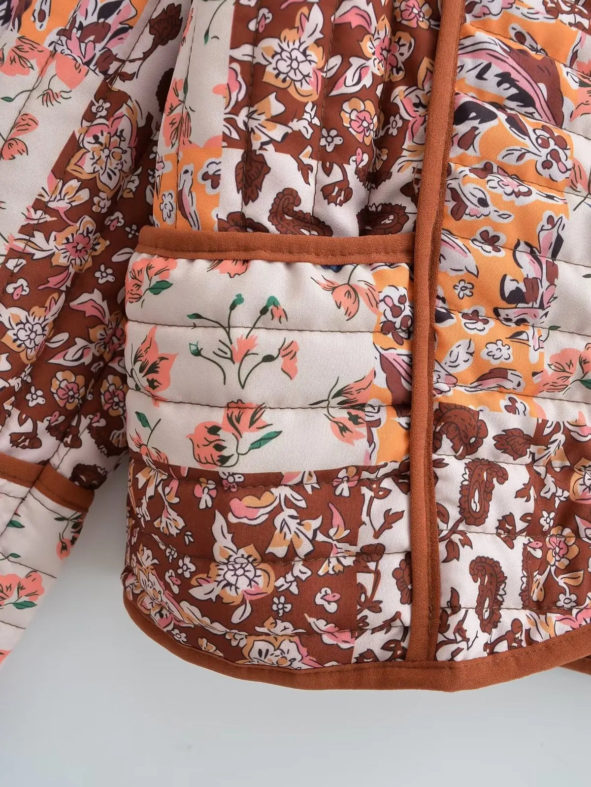 Gisela™ - Winter coat with floral pattern