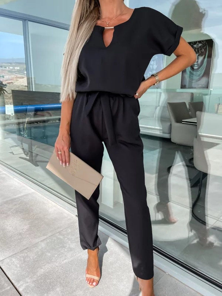 LIORA™ - Jumpsuit with bow detail