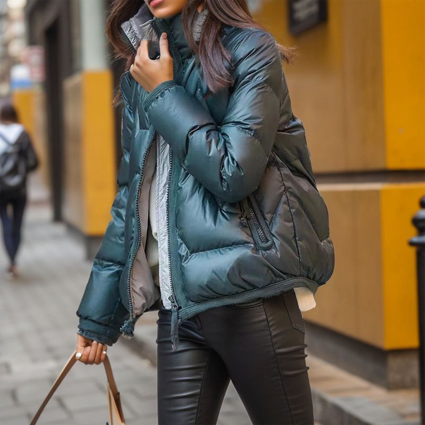 Zeke | Stylish quilted jacket with a shiny finish