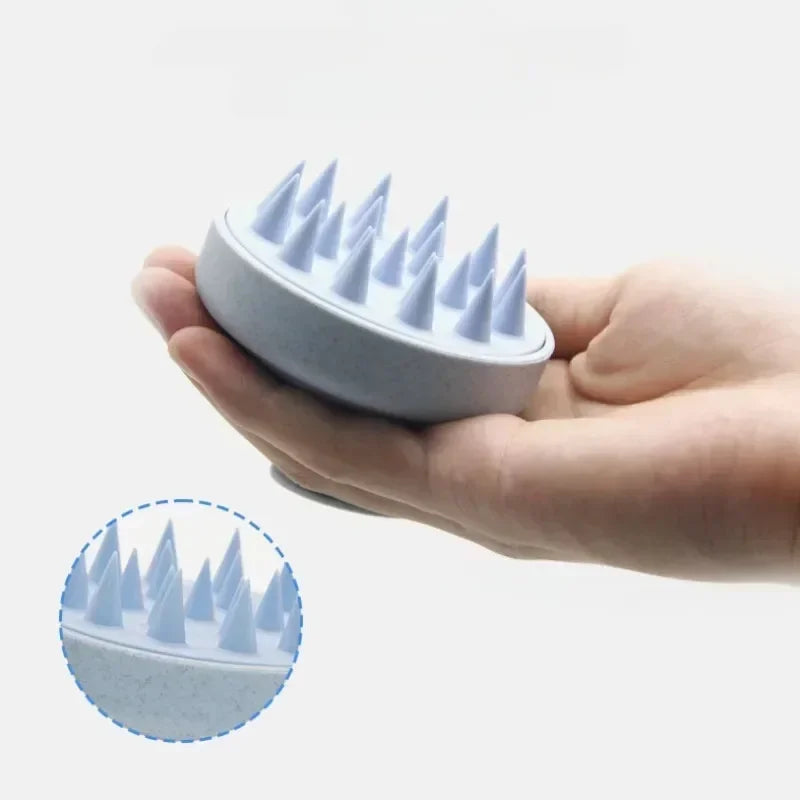 Silicone shampoo brush and scalp massage comb