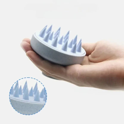 Silicone shampoo brush and scalp massage comb