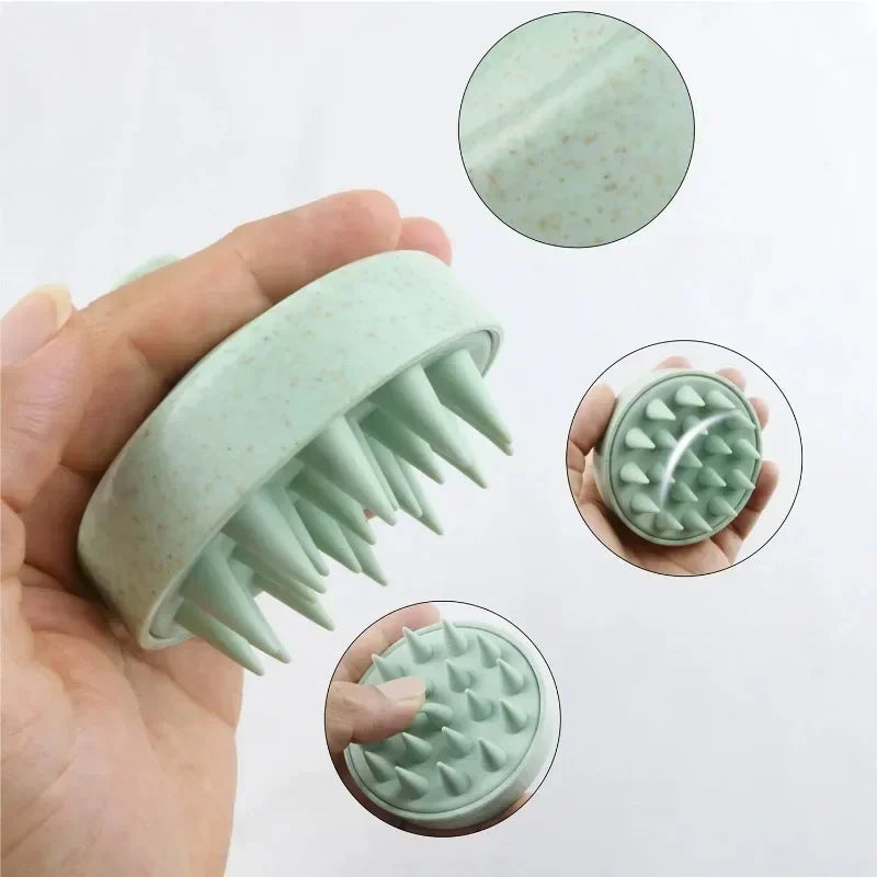 Silicone shampoo brush and scalp massage comb