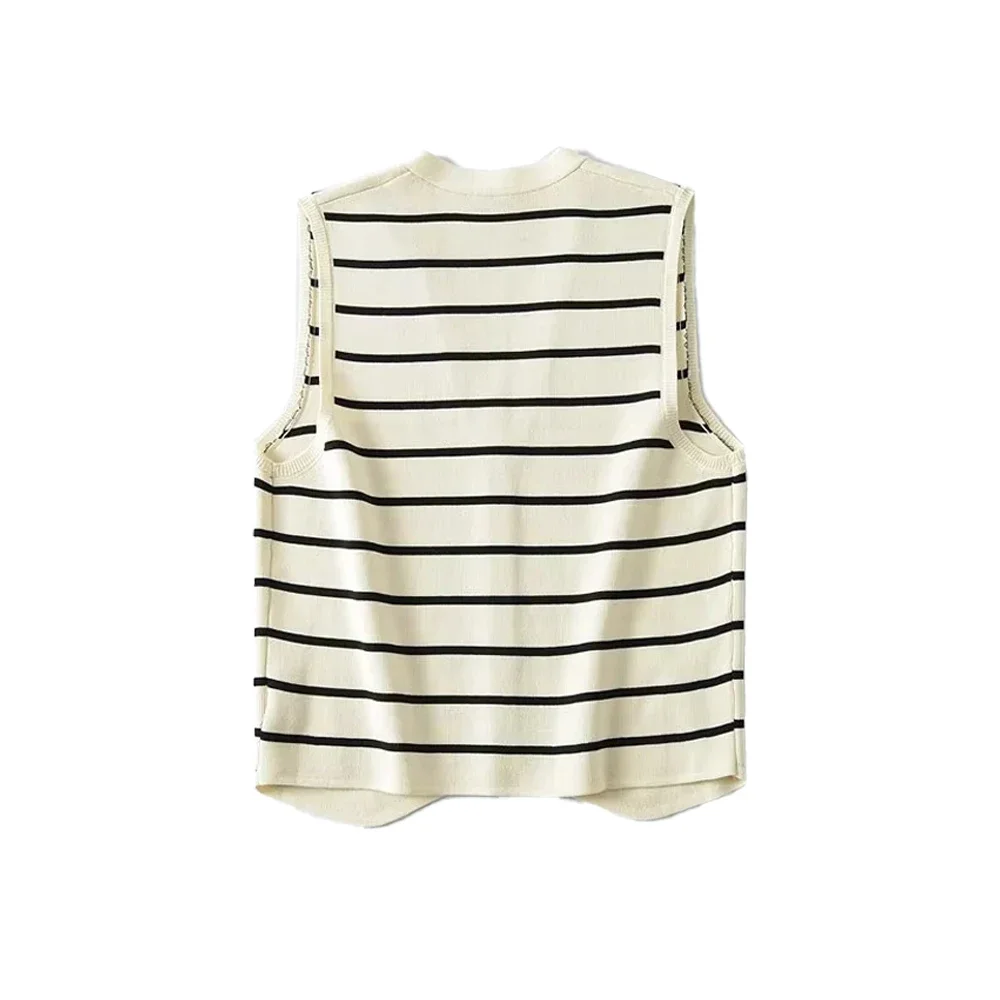 Lavelle™ - Striped Knitted Vest Sweater