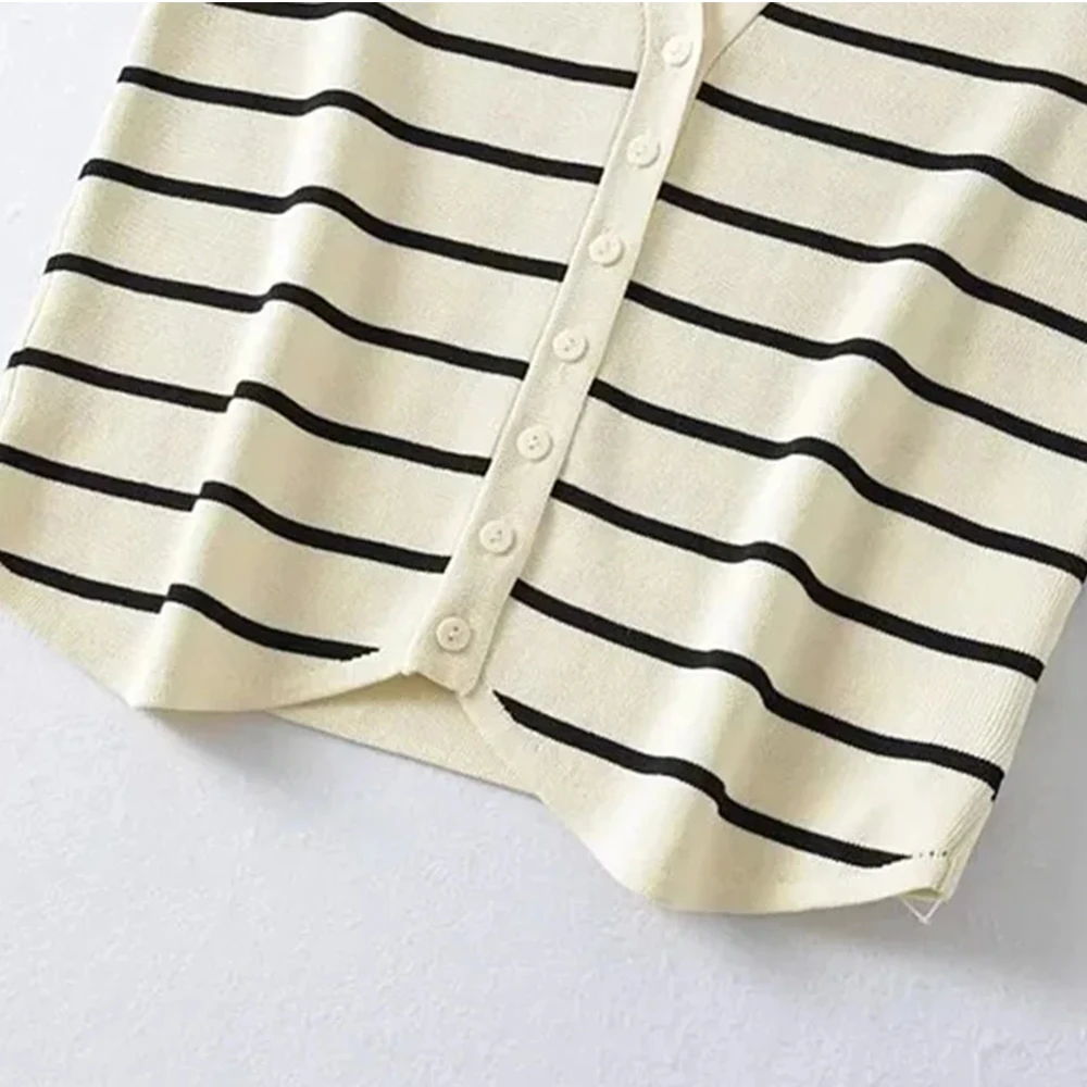 Lavelle™ - Striped Knitted Vest Sweater