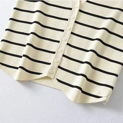 Lavelle™ - Striped Knitted Vest Sweater