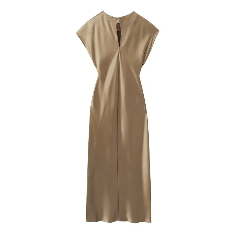 Sophia | Elegant satin midi dress